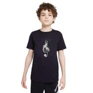 Qivi Sol Anahtarı Baskılı Siyah Unisex Çocuk T-shirt