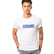 Qivi Sparco Logo Zeminli Baskılı Beyaz Erkek Örme T-shirt