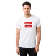 Qivi Stanger Things Robin & Steve Logo Baskılı Beyaz Erkek Örme T-shirt