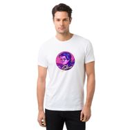 Qivi Steve Baskılı Beyaz Erkek Örme T-shirt