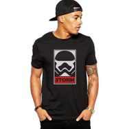 Qivi Storm Baskılı Siyah Örme Erkek T-shirt
