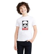Qivi Storm Baskılı Unisex Çocuk Beyaz T-shirt