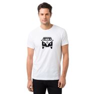 Qivi T1 Volkswagen Transporter Araba Baskılı Beyaz Erkek Örme T-shirt