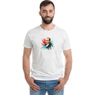 Qivi Tc Ulu Önder Mustafa Kemal Atatürk Baskılı Beyaz Erkek Örme T-shirt