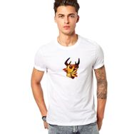 Qivi The Hunter Baskılı Beyaz Erkek Örme T-shirt