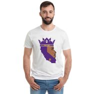 Qivi The King 23 La Basketbol Baskılı Beyaz Erkek Örme T-shirt