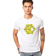 Qivi The Power Of Music Baskılı Beyaz Erkek Örme T-shirt