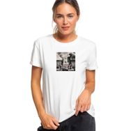 Qivi The Pretty Reckless Light Me Up Baskılı Beyaz Örme Kadın T-shirt