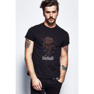 Qivi The Punisher Mermi Bullet Kurşun Baskılı Siyah Erkek Örme T-shirt