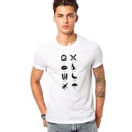 Qivi The Umbrella Academy Kids Icon Baskılı Beyaz Erkek Örme T-shirt