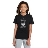 Qivi the Umbrella Academy Logo Yazı Baskılı Unisex Çocuk Siyah T-shirt