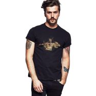Qivi Thumb One Piece Baskılı Siyah Erkek Örme T-shirt