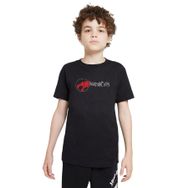 Qivi Thundercats Font Baskılı Unisex Çocuk Siyah T-shirt