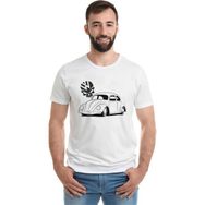 Qivi Tosba Skull Baskılı Beyaz Erkek Örme T-shirt