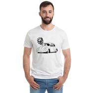 Qivi Tosba Skull Baskılı Beyaz Erkek Örme T-shirt