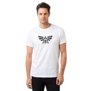 Qivi Triforce Nes Baskılı Beyaz Erkek Örme T-shirt