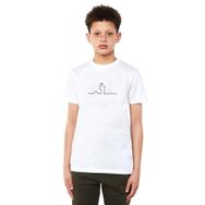 Qivi Trt Linea Bay Merakli Baskılı Unisex Çocuk Beyaz T-shirt