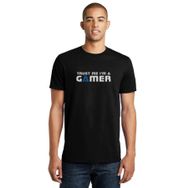 Qivi Trusm Me A'm A Gamer Siyah Baskılı Siyah Erkek Örme T-shirt