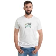 Qivi Tumblr Vespa Baskılı Beyaz Erkek Örme T-shirt