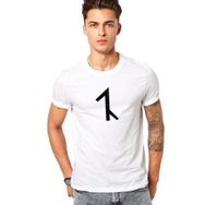 Qivi Türk Boyları Avşar Baskılı Beyaz Erkek Örme T-shirt