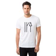 Qivi Türk Boyları Oguz Boylari Bayat Tamga Baskılı Beyaz Erkek Örme T-shirt