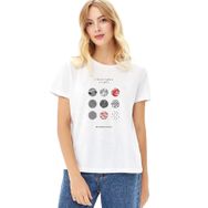 Qivi Twenty One Pilots Blurryface Baskılı Beyaz Örme Kadın T-shirt