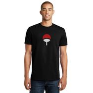 Qivi Uchiha Clan Baskılı Siyah Erkek Örme T-shirt