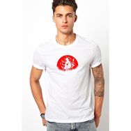 Qivi Uchiha Itachi Baskılı Beyaz Erkek Örme T-shirt