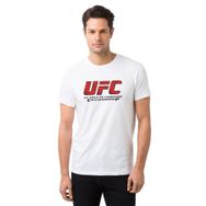 Qivi Ufc Ultimate Fighting Championship Logo Baskılı Beyaz Erkek Örme T-shirt