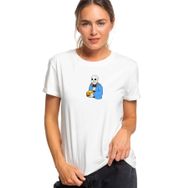 Qivi Undertale Lemons Eıon Baskılı Beyaz Örme Kadın T-shirt