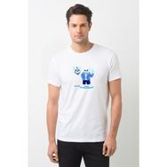 Qivi Undertale Sans Skull Baskılı Beyaz Erkek Örme T-shirt