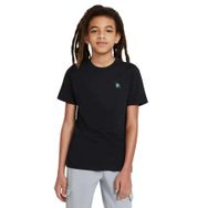 Qivi Uranüs Baskılı Unisex Çocuk Siyah T-shirt