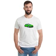Qivi Vw Scirocco Baskılı Beyaz Erkek Örme T-shirt