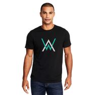 Qivi Walker Logo Baskılı Siyah Erkek Örme T-shirt