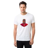 Qivi Wars Baskılı Beyaz Erkek Örme T-shirt