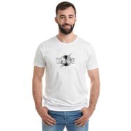 Qivi Wasp Logo Baskılı Beyaz Erkek Örme T-shirt
