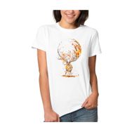 Qivi Watercolor Autumn Deer Kadın Beyaz T-shirt