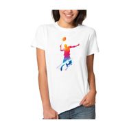 Qivi Watercolor Badminton Kadın Beyaz T-shirt