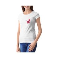 Qivi Watercolor Eagle Baskılı Beyaz Kadın T-shirt