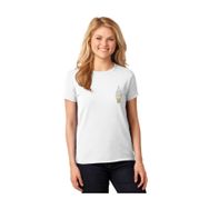Qivi Watercolor Ice Cream Baskılı Beyaz Kadın T-shirt