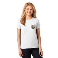 Qivi Watercolor Owl 2 Baskılı Beyaz Kadın T-shirt
