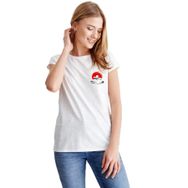 Qivi Watercolor Volcano Baskılı Beyaz Kadın T-shirt