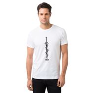Qivi Zireael Baskılı Beyaz Erkek Örme T-shirt