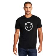 Qivi Zombie Devil Baskılı Siyah Erkek Örme T-shirt