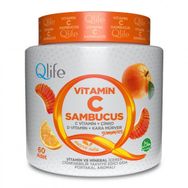 Qlife Vitamin C Sambucus 60 Çiğnenebilir Tablet