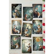 Qoeuyl Boutique Doğa ve Tilki Temalı 9'lu Kartpostal Seti