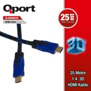 Qport Q hdmi 25 25 m Ver 1.4 Altin Uçlu 3d Kablo