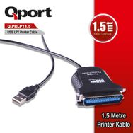 Qport Q-PRLPT1.5 USB To LPT Paralel Port 1.5 mt Çevirici Kablo