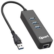 Qport Q-U3G 3xUSB 3.0 Çoklayıcı + Gigabit Ethernet Adaptör