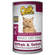 Quik Biftek ve Sebzeli Yetişkin Konserve 415 gr Kedi Maması